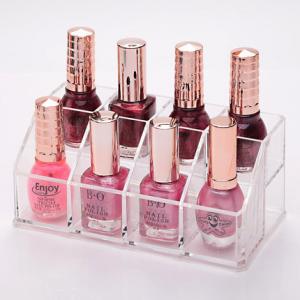 Fashionable Transparent Acrylic Lipstick Nail Polish Display