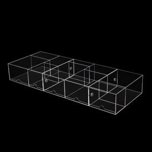 3 Section Magnetic Acrylic Organizer Storage Box Custom Design