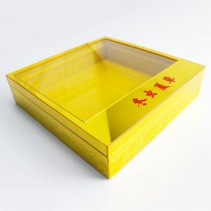 Gold Color Acrylic Chinese Caterpillar Fungus Window Storage Display Box