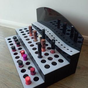 3 Tier Acrylic Lipstick Display Shelf, Lipstick Display Rack, Cosmetic Display Stand