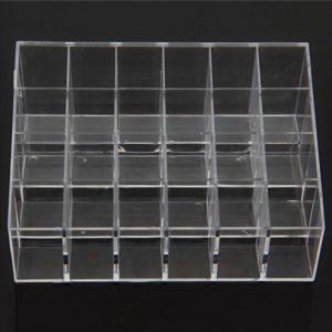 2016 Top Sale Clear Acrylic 24 Lipstick Holder Display Stand Cosmetic Organizer Makeup Case Lip Hold