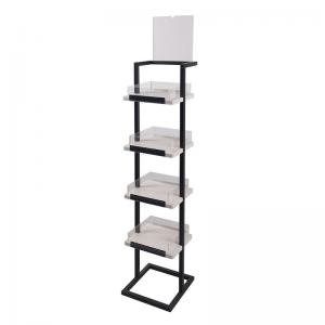 Supermarket Promotion Freestanding Metal Baby Goods Cosmetic Storage Rack with Adjustable Shelves