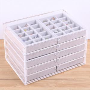 Handmade 5 Layers Acrylic Jewelry Organizer with Drawers