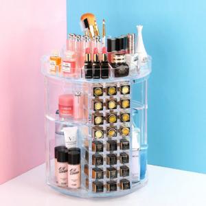 Large Transparent Acrylic Rotary Lipstick Cosmetic Storage Box