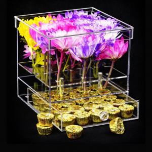 New Trending Large Acrylic Display Box Custom Acyrlic Flower Boxes