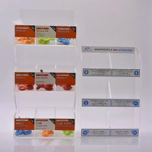 Custom High Quality 3 Tiers Clear Acrylic Data Line Organizer Earphone Storage Rack