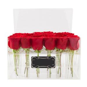 Acrylic Rose Box Acrylic Square/ Round Flower Box