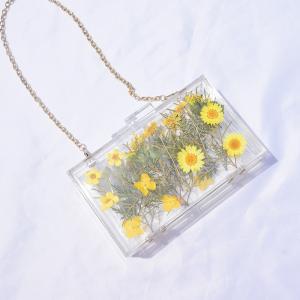 Acrylic Natural Flower Women Dinner Bag
