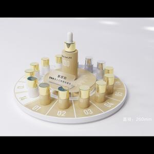 Custom Revolving 15 Grids Acrylic Makeup Lipstick Perfume Round Base Stand