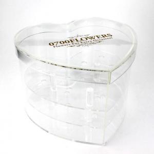 Heart Shape Clear Rose Flower Preserved Storage Box Case