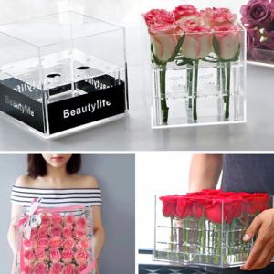 China Qcy Hot Sale Wholesale Acrylic Rose Box for Gift - China Glass Flower Vase and Decoration Vase