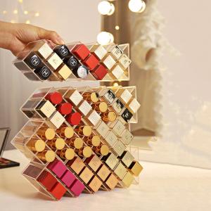 Creative Multi Layers Clear Acrylic Lipstick Organizer Makeup Brush Holder