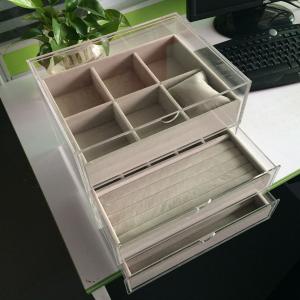 Acrylic Jewelry Boxes with 3, 5, 7 Drawers