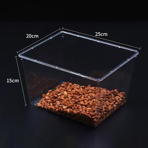 Simple Style Clear Acrylic Dry Fruit Storage Box Cosmetic Display Box with Cover