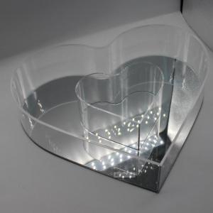 Heart-Shaped Clear Rose Flower Storage Gift Box Acrylic Customized Box
