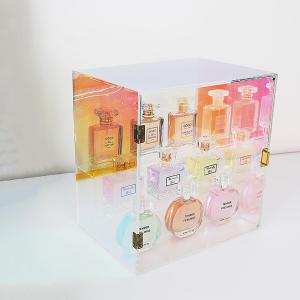 Transparent Acrylic Perfume Cosmetic Storage Box Jewelry Display Box with Door
