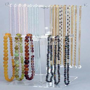 Acrylic Linen Jewelry Necklace Bust Displays