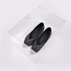 Custom Sizes Clear Acrylic Shoe Boxes Drop Front Shoes Sneaker Case Shoe Storage Box