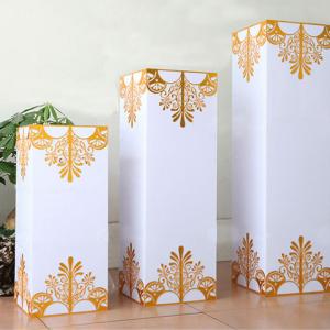 Wedding Decoration White Square Tube Acrylic Flower Stand