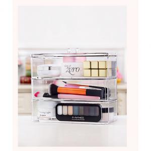Popular Wholesale Acrylic Cosmetic Storage Box with Lid