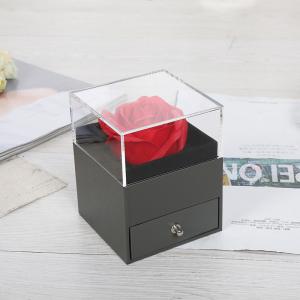 PU Base Acrylic Flower Box with Drawer