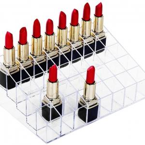 Custom Transparent Acrylic Cosmetic Box for Display Lipstick/Brush/Bottle