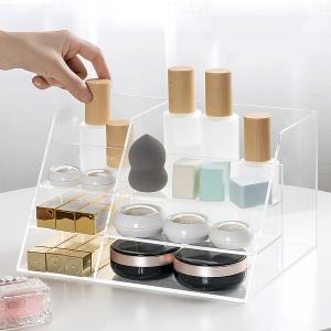 Exquisite 3 Tiers Acrylic Cosmetic Skin Care Products Storage Stand