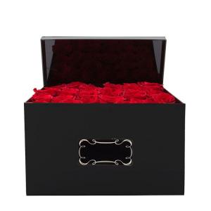 Custom Made Good Price Whosale Plastic Folower Acrylic Rose Flower Box Design