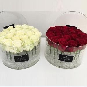 Wholesale Perspex Flower Display Clear Acrylic Rose Box