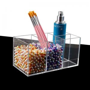 Simple Style Transparent Acrylic Cosmetic Storage Organizer Makeup Brush Holder