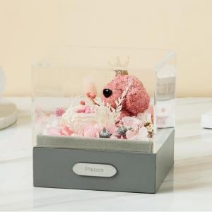 Fashion Design Crystal Clear Acrylic Flower Box