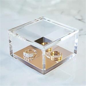 Decorative Acrylic Storage Box with Lid Square Stackable Multi-Purpose Acrylic Display Case Acrylic