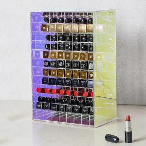 Wholesale High Capacity Transparent Acrylic Cosmetic Storage Box Lipstick Organizer