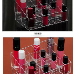 Acrylic Material Counter Acrylic Lipstick Display for Store, 24 Holder Display