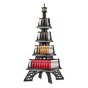 Custom Retail Cosmetic Storage Rack Creative 4 Tiers Metal Makeup Floor Tower Stand