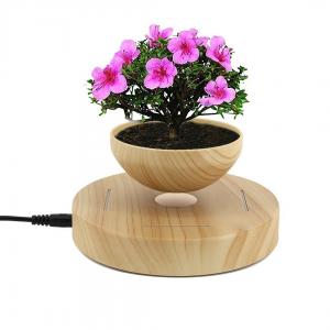 E-18th LED Levitating Air Bonsai Pot Magnetic Levitation Suspension Flower Floating Pot Potted Plant