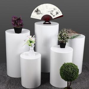 Wedding Decoration White Circular Tube Acrylic Flower Stand