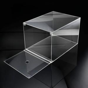 Shoes Display Storage Packing Packaging Showcase Magnets Clear Acrylic Plastic Shoe Box