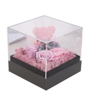 New Design Acrylic Square Rose Flower Box