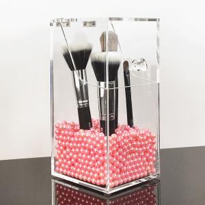 Customized Exquisite Acrylic Pencil Lipstick Storage Box Makeup Brush Holder with Cover