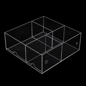 Clear Magnet Acrylic Organizer Storage Solution for Office Bathroom Kitchen Supplies