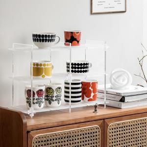 Assembled Clear Acrylic Household Storage Rack Table Makeup Organizer