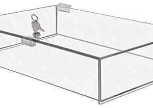 Best Selling Acrylic Hinge Box Clear Acrylic Storage Box with Lock and Lid