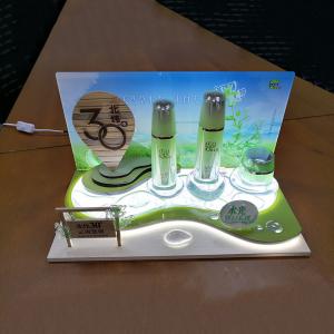 Latest Fashion Design L Shape Acrylic Jewelry Makeup LED Display Stand for Store