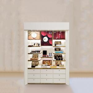 Retail Store Custom High-End Wood Makeup Storage Cabinet with Light Box