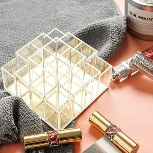 Custom Luxurious Transparent 16 Grids Acrylic Lipstick Organizer
