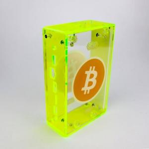 Yellow Transparent Bitcoin Storage Case Box