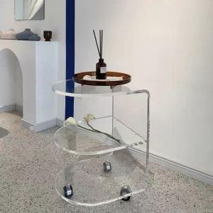 Tansparent Acrylic Storage Trolley, Three-Layer Trolley Suitable for Home
