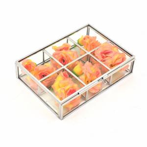 Luxury Rectangle Shape Rose Flower Box with Divider Inner