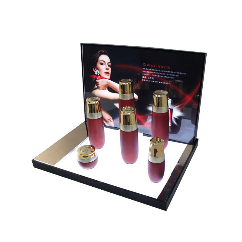 L Shape Acrylic Display Stands for Cosmetics, Custom Retail Acrylic Cosmetic Display